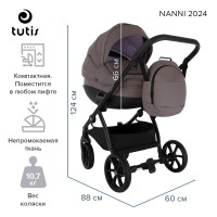 Коляска 3 в 1 Tutis Nanni 7, Pewter (052) - вид 3 миниатюра