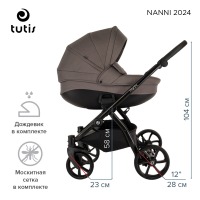 Коляска 3 в 1 Tutis Nanni 7, Pewter (052) - вид 5 миниатюра