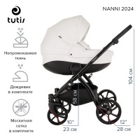 Коляска 2 в 1 Tutis Nanni 7 Leather, Light Silver (069) - вид 1 миниатюра