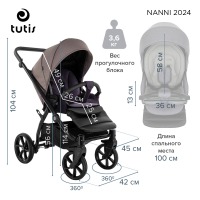 Коляска 2 в 1 Tutis Nanni 7, Pewter (052) - вид 9 миниатюра