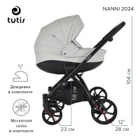 Коляска 3 в 1 Tutis Nanni 7 Leather, Light Silver (069) - вид 5 миниатюра