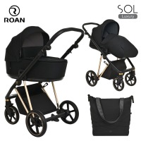 Коляска 2 в 1 Roan Sol Luxury, True Black / шасси Gold (Черный) - вид 25 миниатюра