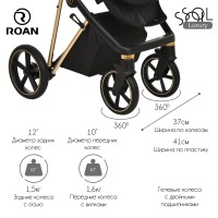 Коляска 2 в 1 Roan Sol Luxury, True Black / шасси Gold (Черный) - вид 41 миниатюра