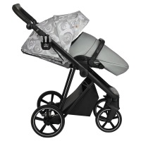 Коляска 2 в 1 Roan Sol Flowers, Gray / шасси Black (RSF/5002) - вид 21 миниатюра