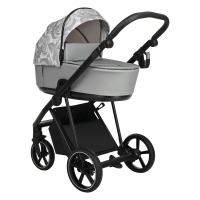 Коляска 2 в 1 Roan Sol Flowers, Gray / шасси Black (RSF/5002) - вид 3 миниатюра