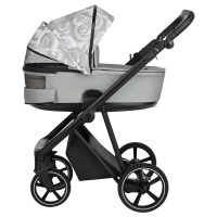 Коляска 2 в 1 Roan Sol Flowers, Gray / шасси Black (RSF/5002) - вид 5 миниатюра