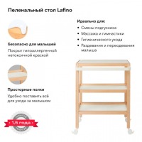 Комплект: Пеленальный стол Happy Baby Lafino с ванной и матрасом, White (Белый) - вид 11 миниатюра