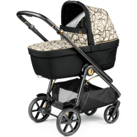 Коляска 3 в 1 Peg-Perego Veloce Belvedere SLK, Graphic Gold (Черно-белый) - вид 1 миниатюра