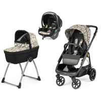 Коляска 3 в 1 Peg-Perego Veloce Belvedere Lounge, Graphic Gold (Черно-белый) - вид 2 миниатюра