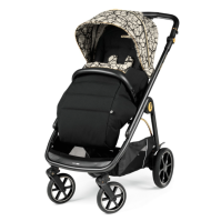 Коляска 3 в 1 Peg-Perego Veloce Belvedere Lounge, Graphic Gold (Черно-белый) - вид 6 миниатюра