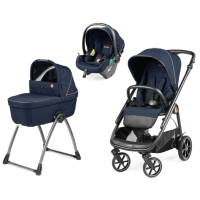 Коляска 3 в 1 Peg-Perego Veloce Belvedere Lounge, Blue Shine (Синий) - вид 2 миниатюра