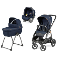 Коляска 3 в 1 Peg-Perego Veloce TC Belvedere SLK, Blue Shine (Синий) - вид 2 миниатюра