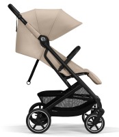 Коляска прогулочная Cybex Beezy (с дождевиком и бампером), Almond Beige (Бежевый) - вид 3 миниатюра