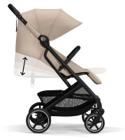 Коляска прогулочная Cybex Beezy (с дождевиком и бампером), Almond Beige (Бежевый) - вид 7 миниатюра