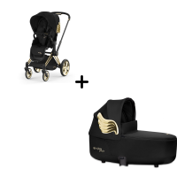 Коляска 2 в 1 Cybex Priam IV by Jeremy Scott Wings, Black (Черный) - вид 1 миниатюра