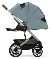 Коляска 2 в 1 Cybex Talos S Lux шасси TPE (с дождевиком), Sky Blue (Голубой) - вид 11 миниатюра