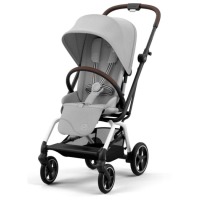 Коляска прогулочная Cybex Eezy S Twist+ 2 SLV (с дождевиком и бампером), Fog Grey (Серый) - вид 1 миниатюра