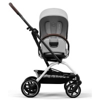 Коляска прогулочная Cybex Eezy S Twist+ 2 SLV (с дождевиком и бампером), Fog Grey (Серый) - вид 3 миниатюра