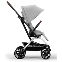 Коляска прогулочная Cybex Eezy S Twist+ 2 SLV (с дождевиком и бампером), Fog Grey (Серый) - вид 5 миниатюра