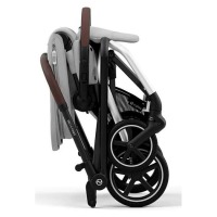 Коляска прогулочная Cybex Eezy S Twist+ 2 SLV (с дождевиком и бампером), Fog Grey (Серый) - вид 9 миниатюра