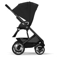 Коляска прогулочная Cybex Talos S Lux шасси BLK (с дождевиком), Moon Black (Черный) - вид 5 миниатюра