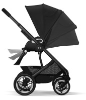 Коляска прогулочная Cybex Talos S Lux шасси BLK (с дождевиком), Moon Black (Черный) - вид 9 миниатюра