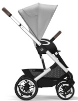 Коляска прогулочная Cybex Talos S Lux шасси SLV (с дождевиком), Lava Grey (Серый) - вид 13 миниатюра