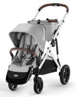 Коляска прогулочная Cybex Gazelle S шасси SLV, Lava Grey / Серый (с корзиной) - вид 3 миниатюра