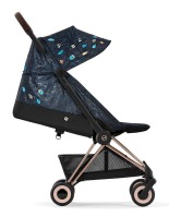 Коляска прогулочная Cybex Coya шасси Rose Gold, FE Jewels of Nature (Синий с принтом) - вид 3 миниатюра