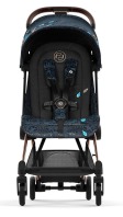 Коляска прогулочная Cybex Coya шасси Rose Gold, FE Jewels of Nature (Синий с принтом) - вид 9 миниатюра