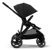 Коляска прогулочная Cybex Gazelle S шасси BLK, Moon Black / Черный (с корзиной и дождевиком) - вид 1 миниатюра