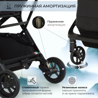 Прогулочная коляска Sweet Baby Aura, Black (Черный) - вид 15 миниатюра