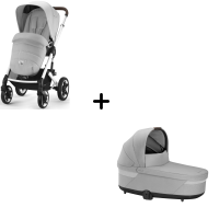 Коляска 2 в 1 Cybex Talos S Lux шасси SLV (с дождевиком), Lava Grey (Серый) - вид 1 миниатюра