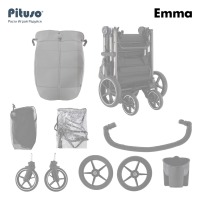 Прогулочная коляска Pituso Emma, Navy Blue (Темно-синий) - вид 33 миниатюра