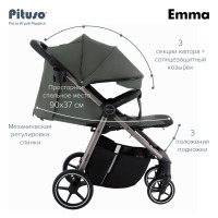 Прогулочная коляска Pituso Emma, Palm Green (Пальмово-зеленый) - вид 21 миниатюра