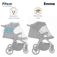 Прогулочная коляска Pituso Emma, Palm Green (Пальмово-зеленый) - вид 29 миниатюра