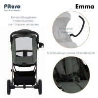 Прогулочная коляска Pituso Emma, Palm Green (Пальмово-зеленый) - вид 31 миниатюра