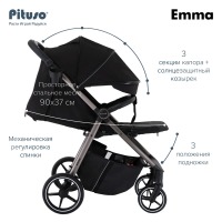 Прогулочная коляска Pituso Emma, Black (Черный) - вид 21 миниатюра