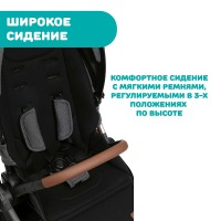 Коляска прогулочная Chicco Mysa, Black Satin (Черный) - вид 17 миниатюра