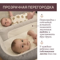 Детская приставная кроватка для двойни Chicco Next2Me Twin, Magnet Grey (Темно-серый) - вид 21 миниатюра