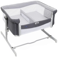 Детская приставная кроватка для двойни Chicco Next2Me Twin, Magnet Grey (Темно-серый) - вид 1 миниатюра