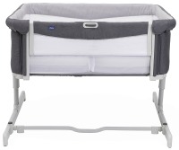 Детская приставная кроватка для двойни Chicco Next2Me Twin, Magnet Grey (Темно-серый) - вид 3 миниатюра