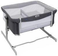 Детская приставная кроватка для двойни Chicco Next2Me Twin, Magnet Grey (Темно-серый) - вид 1 миниатюра