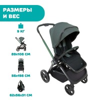 Коляска прогулочная Chicco Mysa, Jade Green (Зеленый) - вид 3 миниатюра