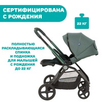 Коляска прогулочная Chicco Mysa, Jade Green (Зеленый) - вид 7 миниатюра