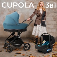 Коляска 3 в 1 Sweet Baby Cupola, Ocean Green (Бирюзовый) - вид 1 миниатюра