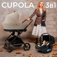 Коляска 3 в 1 Sweet Baby Cupola, Almond Beige (Бежевый) - вид 1 миниатюра