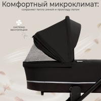 Коляска 2 в 1 Sweet Baby Cupola, Moon Black (Черный) - вид 7 миниатюра