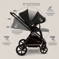 Коляска 2 в 1 Sweet Baby Cupola, Moon Black (Черный) - вид 11 миниатюра