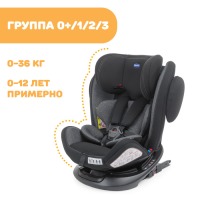 Автокресло Chicco Unico Plus (0-36 кг), Black (Черный) - вид 1 миниатюра